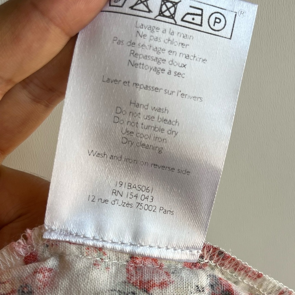 Sezane Lucas Short Fleurs Roses Fond Ecru 6 - Picture 10 of 10